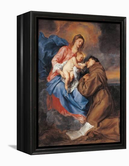 The Madonna with Child and St Anthony of Padua-Sir Anthony Van Dyck-Framed Premier Image Canvas