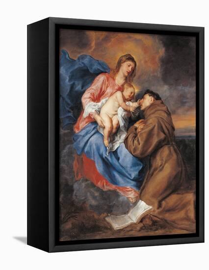 The Madonna with Child and St Anthony of Padua-Sir Anthony Van Dyck-Framed Premier Image Canvas