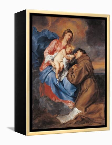 The Madonna with Child and St Anthony of Padua-Sir Anthony Van Dyck-Framed Premier Image Canvas