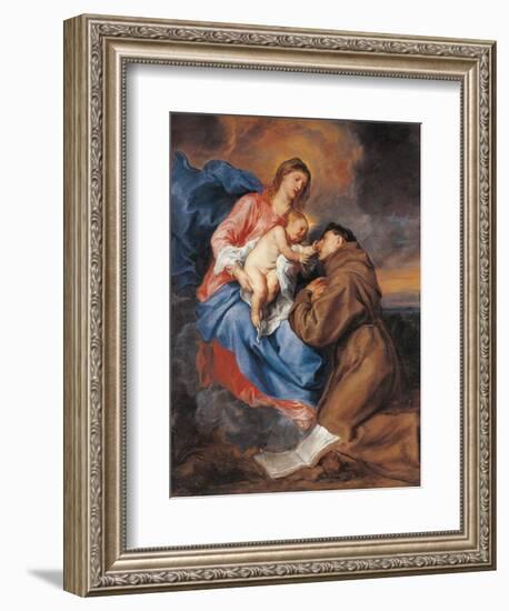 The Madonna with Child and St Anthony of Padua-Sir Anthony Van Dyck-Framed Giclee Print