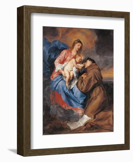 The Madonna with Child and St Anthony of Padua-Sir Anthony Van Dyck-Framed Giclee Print