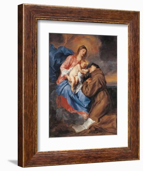 The Madonna with Child and St Anthony of Padua-Sir Anthony Van Dyck-Framed Giclee Print