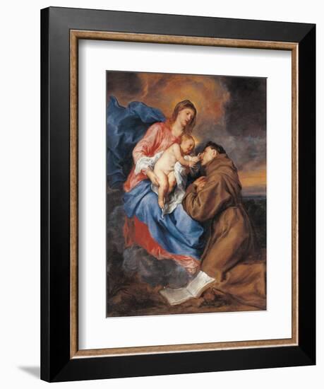 The Madonna with Child and St Anthony of Padua-Sir Anthony Van Dyck-Framed Giclee Print
