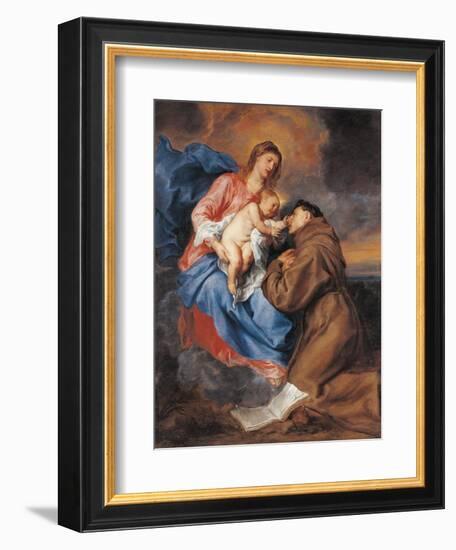 The Madonna with Child and St Anthony of Padua-Sir Anthony Van Dyck-Framed Giclee Print