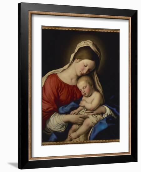 The Madonna with Sleeping Christ Child-Il Sassoferrato-Framed Giclee Print