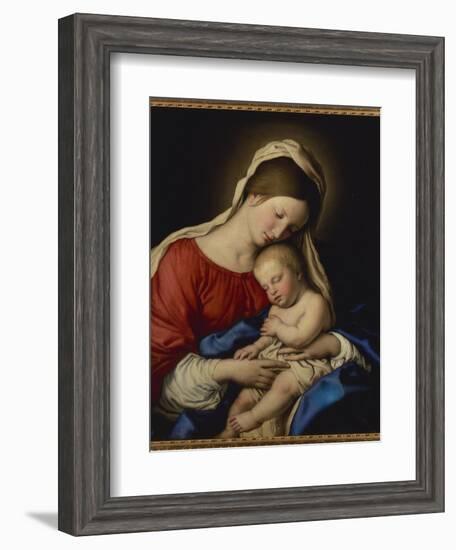 The Madonna with Sleeping Christ Child-Il Sassoferrato-Framed Giclee Print