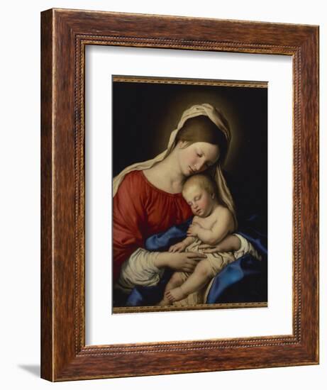 The Madonna with Sleeping Christ Child-Il Sassoferrato-Framed Giclee Print