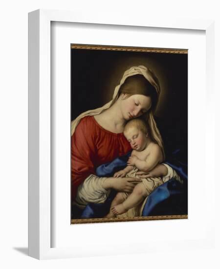 The Madonna with Sleeping Christ Child-Il Sassoferrato-Framed Giclee Print