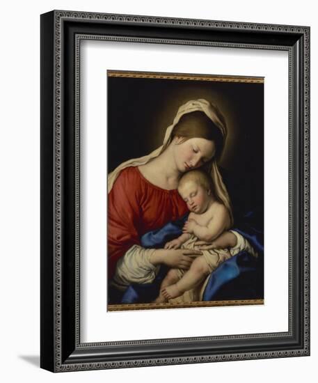 The Madonna with Sleeping Christ Child-Il Sassoferrato-Framed Giclee Print