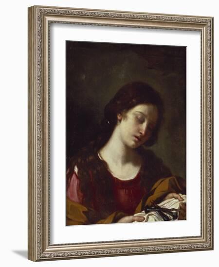 The Magdalen Contemplating the Nails of the Passion-Guercino (Giovanni Francesco Barbieri)-Framed Giclee Print