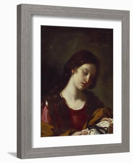 The Magdalen Contemplating the Nails of the Passion-Guercino (Giovanni Francesco Barbieri)-Framed Giclee Print