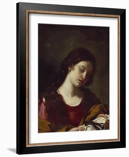 The Magdalen Contemplating the Nails of the Passion-Guercino (Giovanni Francesco Barbieri)-Framed Giclee Print