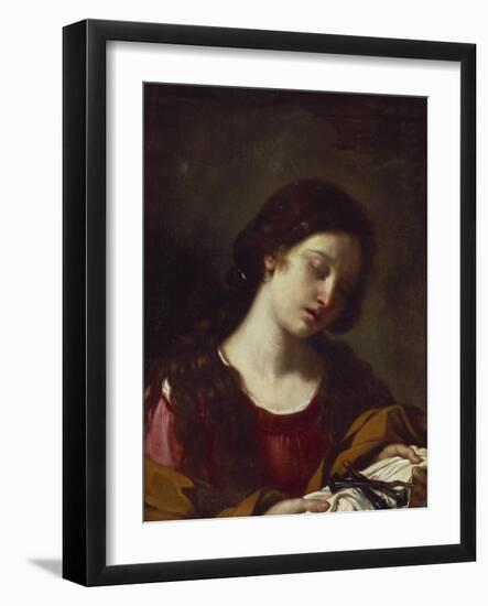 The Magdalen Contemplating the Nails of the Passion-Guercino (Giovanni Francesco Barbieri)-Framed Giclee Print
