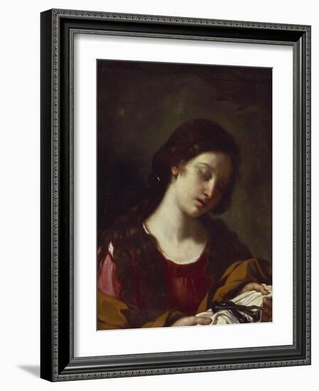 The Magdalen Contemplating the Nails of the Passion-Guercino (Giovanni Francesco Barbieri)-Framed Giclee Print