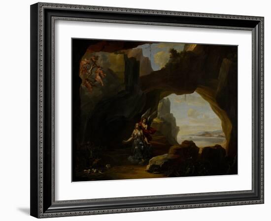 The Magdalen in a Cave, C.1650-Johannes Lingelbach-Framed Giclee Print