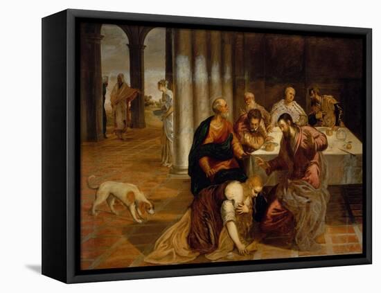 The Magdalen in Penitence-Jacopo Robusti Tintoretto-Framed Premier Image Canvas