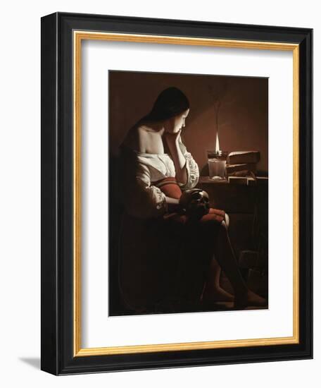 The Magdalen with the Smoking Flame, c.1638-40-Georges de la Tour-Framed Giclee Print