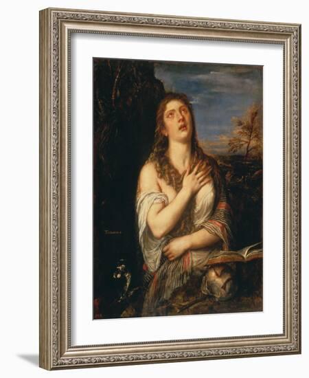 The Magdalen-Titian (Tiziano Vecelli)-Framed Giclee Print