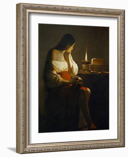 The Magdalene with a Night Light-Georges de La Tour-Framed Premium Giclee Print