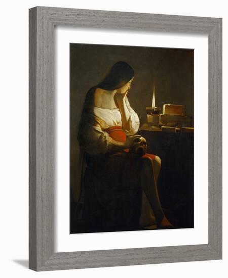 The Magdalene with a Night Light-Georges de La Tour-Framed Premium Giclee Print