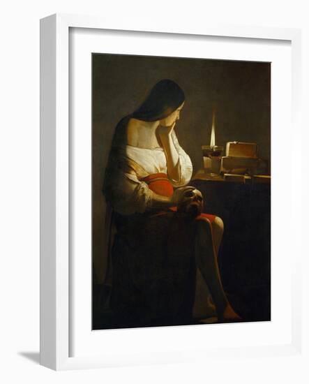 The Magdalene with a Night Light-Georges de La Tour-Framed Premium Giclee Print