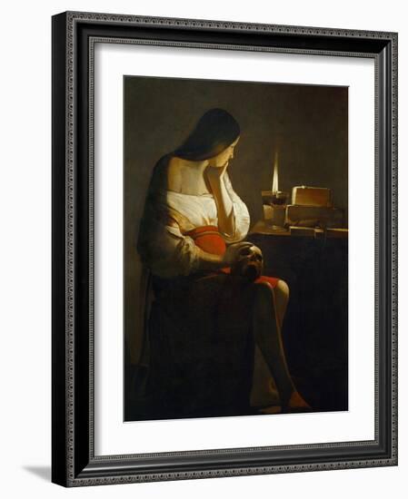 The Magdalene with a Night Light-Georges de La Tour-Framed Premium Giclee Print