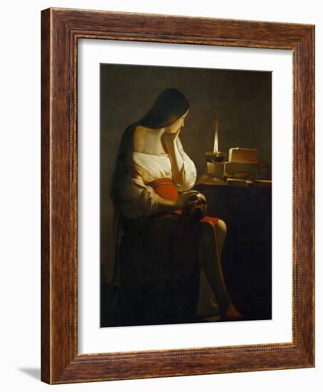 The Magdalene with a Night Light-Georges de La Tour-Framed Giclee Print