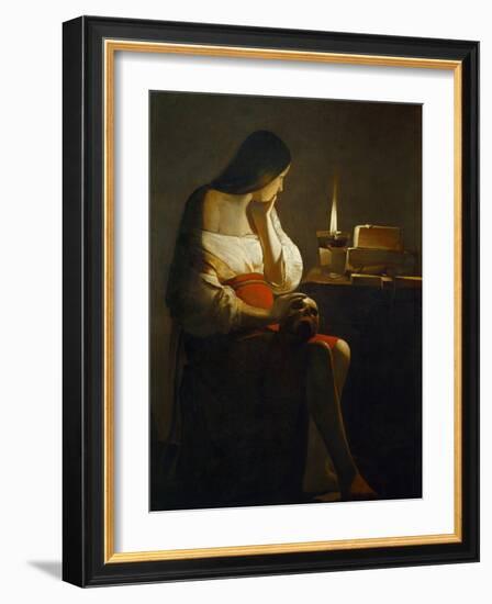 The Magdalene with a Night Light-Georges de La Tour-Framed Giclee Print