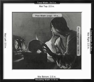 The Magdalene With Mirror Giclee Print Georges De La Tour Art The Magdalene With Mirror Giclee