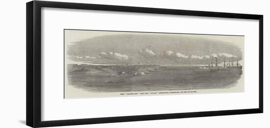 The Magellan and the Sidon Attacking Kustengeh, on the Black Sea-null-Framed Giclee Print