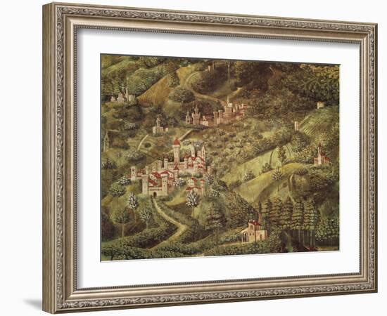 The Magi King's Journey to Bethlehem, 1459-Benozzo Gozzoli-Framed Giclee Print