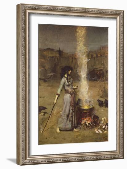 The Magic Circle-John William Waterhouse-Framed Premium Giclee Print