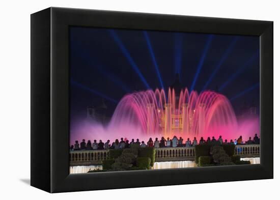 The Magic Fountain Light Show in Front of the National Palace, Barcelona.-Jon Hicks-Framed Premier Image Canvas