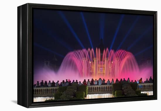 The Magic Fountain Light Show in Front of the National Palace, Barcelona.-Jon Hicks-Framed Premier Image Canvas