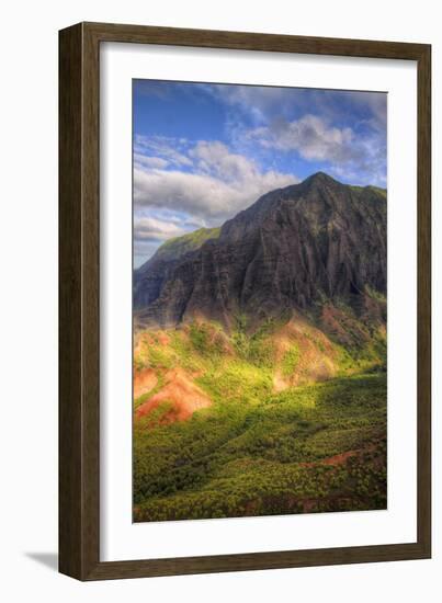 The Magical Hills of Na Pali Coast, Kauai Hawaii-Vincent James-Framed Photographic Print