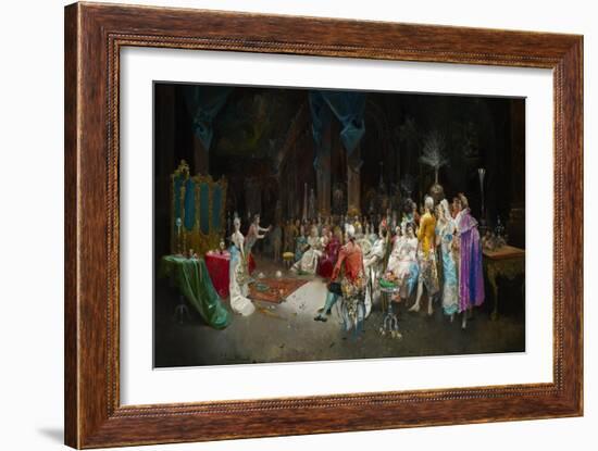 The Magician at the Palace-Eugenio Lucas Villaamil-Framed Giclee Print