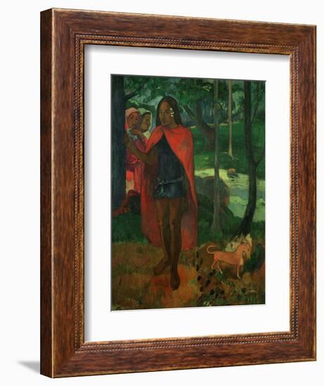 The Magician of Hiva Oa or the Marquisian Man with the Red Cape, 1902-Paul Gauguin-Framed Giclee Print