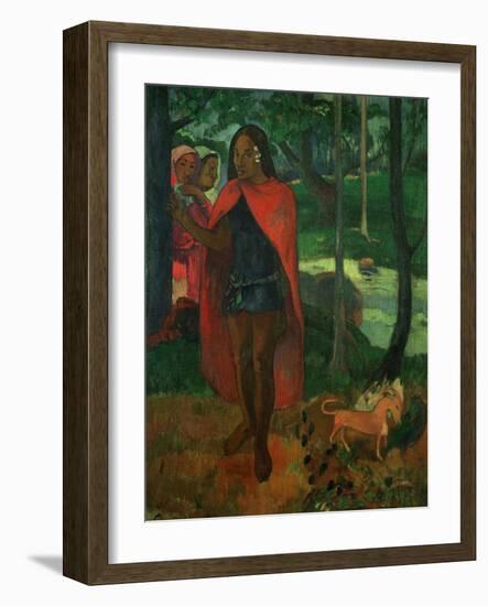 The Magician of Hiva Oa or the Marquisian Man with the Red Cape, 1902-Paul Gauguin-Framed Giclee Print