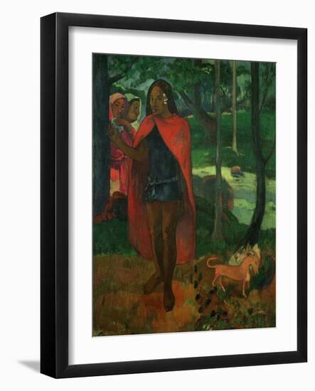 The Magician of Hiva Oa or the Marquisian Man with the Red Cape, 1902-Paul Gauguin-Framed Giclee Print