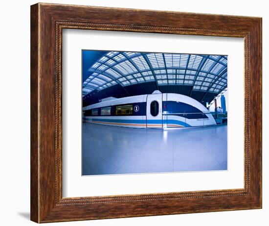 The Maglev Train, Fastest Train in the World, Shanghai, China-Miva Stock-Framed Photographic Print