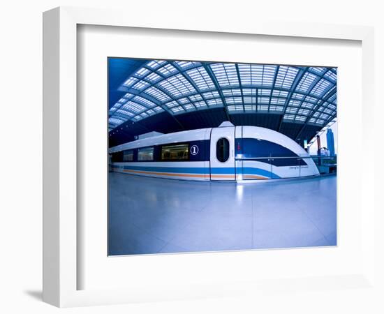The Maglev Train, Fastest Train in the World, Shanghai, China-Miva Stock-Framed Photographic Print