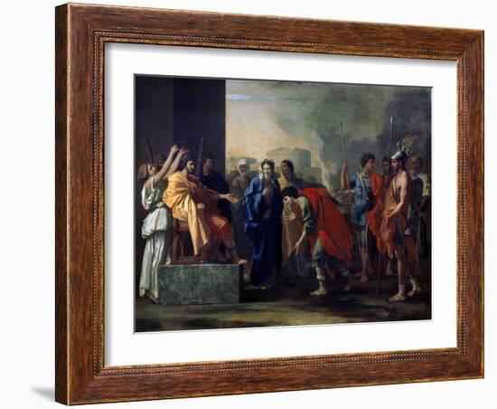 The Magnanimity of Scipio Africanus, 1640-Nicolas Poussin-Framed Giclee Print