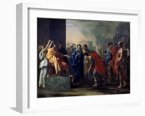 The Magnanimity of Scipio Africanus, 1640-Nicolas Poussin-Framed Giclee Print