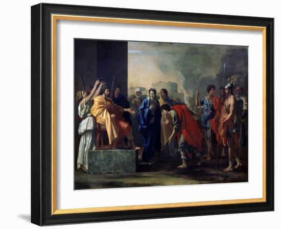 The Magnanimity of Scipio Africanus, 1640-Nicolas Poussin-Framed Giclee Print