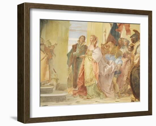 The Magnanimity of Scipio-Giambattista Tiepolo-Framed Giclee Print