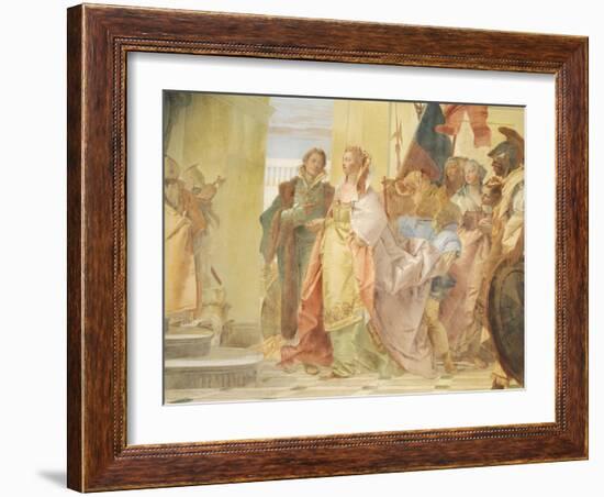 The Magnanimity of Scipio-Giambattista Tiepolo-Framed Giclee Print