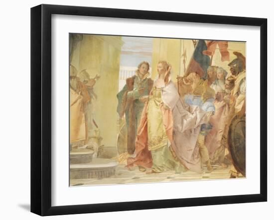 The Magnanimity of Scipio-Giambattista Tiepolo-Framed Giclee Print