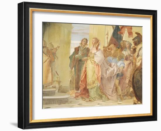 The Magnanimity of Scipio-Giambattista Tiepolo-Framed Giclee Print