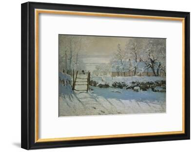 Monet The Magpie snow garden fine art giclee print poster various sizes