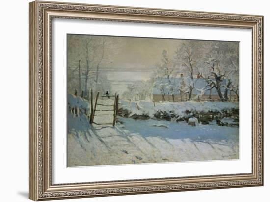 The Magpie, 1868/69-Claude Monet-Framed Giclee Print